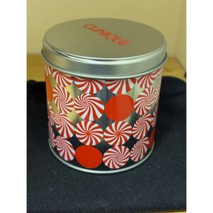 Clinique Limited Edition Holiday Tin Candy Cane Peppermint Design Collectible